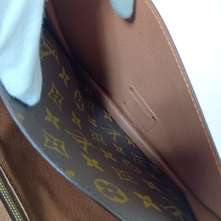  LOUIS VUITTON ルイヴィトン モノグラム モンソー ビジネスバッグ M51185 ブラウン ストラップ欠品 ポケット中ベタつき有