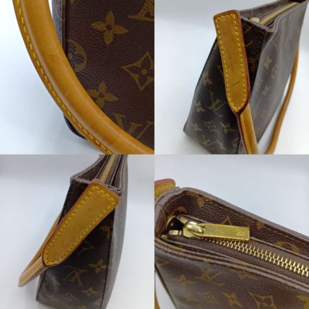  LOUIS VUITTON ルイヴィトン モノグラム ルーピングMM ハンドバッグ ショルダーバッグ M51146 ブラウン