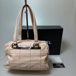 ◎◎ CHANEL シャネル チョコバー ショルダーバッグ ピンク ギャランティーカード付 Cランク