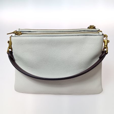  COACH コーチ 2WAYバッグ ダブルジップ ショルダーバッグ カラーブロック C0698 ホワイト 箱・布袋付