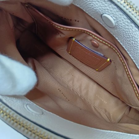  COACH コーチ 2WAYバッグ ダブルジップ ショルダーバッグ カラーブロック C0698 ホワイト 箱・布袋付