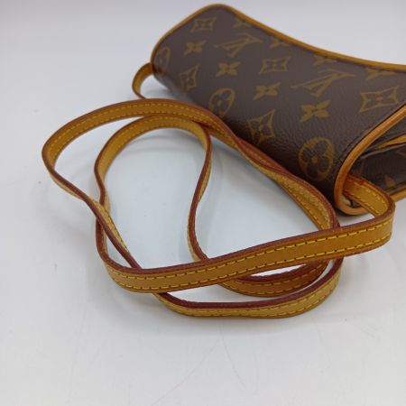  LOUIS VUITTON ルイヴィトン モノグラム ポシェットツインPM ショルダーバッグ M51854 ブラウン