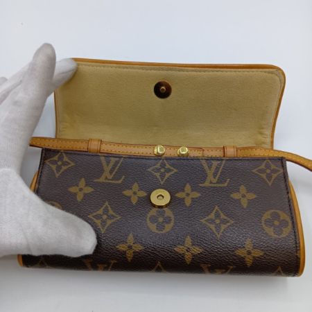  LOUIS VUITTON ルイヴィトン モノグラム ポシェットツインPM ショルダーバッグ M51854 ブラウン