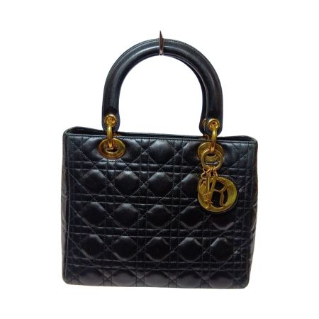  Christian Dior クリスチャンディオール レディディオール カナージュ ハンドバッグ MA-0023 ブラック