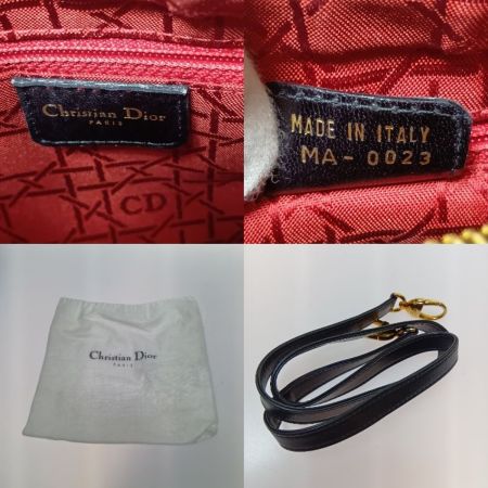  Christian Dior クリスチャンディオール レディディオール カナージュ ハンドバッグ MA-0023 ブラック