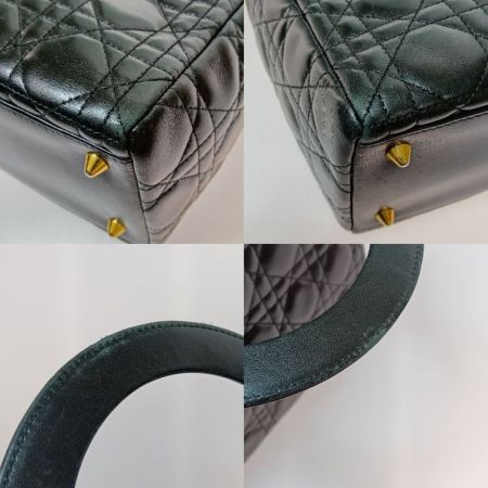  Christian Dior クリスチャンディオール レディディオール カナージュ ハンドバッグ MA-0023 ブラック