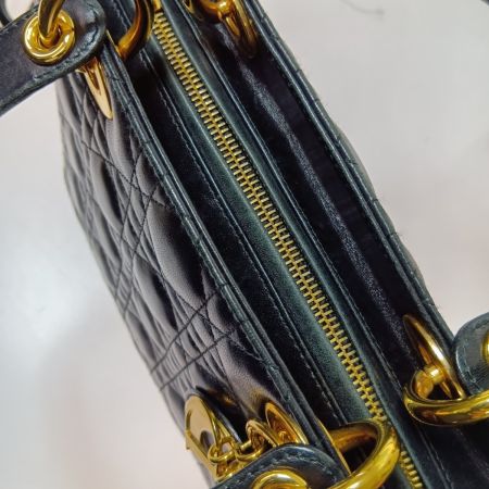  Christian Dior クリスチャンディオール レディディオール カナージュ ハンドバッグ MA-0023 ブラック