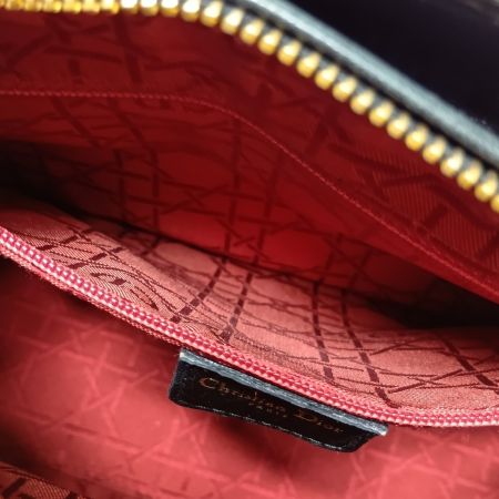  Christian Dior クリスチャンディオール レディディオール カナージュ ハンドバッグ MA-0023 ブラック