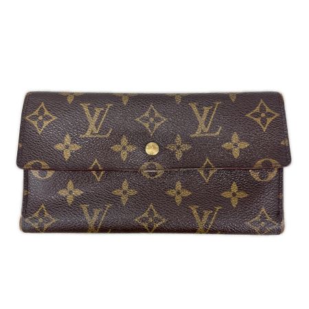 LOUIS VUITTON ルイヴィトン モノグラム ポルト トレゾール インターナショナル M61215 ブラウン