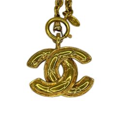 CHANEL シャネル マトラッセ ココマーク ネックレス ゴールド 箱付 Bランク