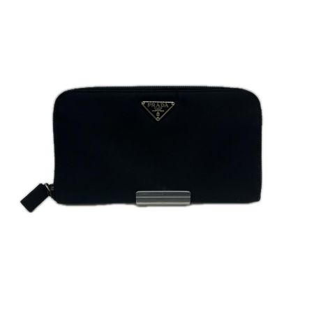 PRADA プラダ ラウンドファスナー財布 キズ.ヨゴレ.使用感有 ブラック