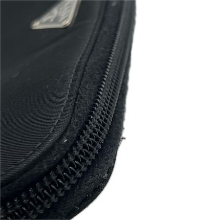 PRADA プラダ ラウンドファスナー財布 キズ.ヨゴレ.使用感有 ブラック