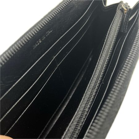 PRADA プラダ ラウンドファスナー財布 キズ.ヨゴレ.使用感有 ブラック