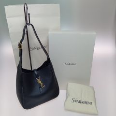  SAINT LAURENT(Yves Saint Laurent) ショルダーバッグ LE5A7ソフト 713938.0924 ブラック Bランク