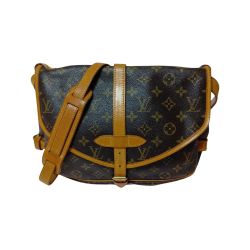 ◎◎ LOUIS VUITTON ルイヴィトン モノグラム ソミュール30 ショルダーバッグ M42256 ブラウン Bランク