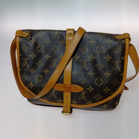  LOUIS VUITTON ルイヴィトン モノグラム ソミュール30 ショルダーバッグ M42256 ブラウン
