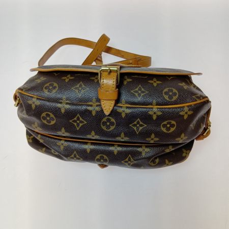  LOUIS VUITTON ルイヴィトン モノグラム ソミュール30 ショルダーバッグ M42256 ブラウン