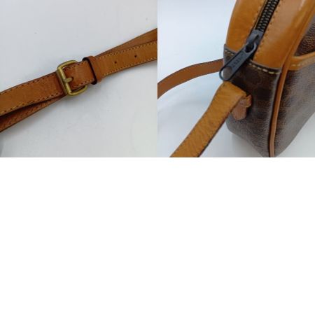  CELINE セリーヌ マカダム ショルダーバッグ F/10 ブラウン