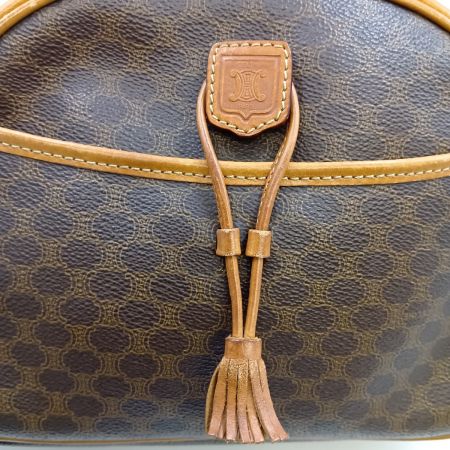  CELINE セリーヌ マカダム ショルダーバッグ F/10 ブラウン