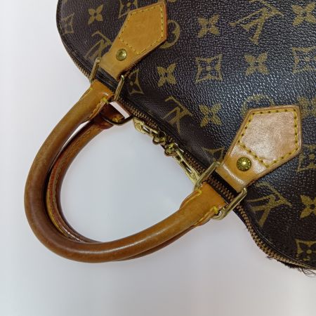  LOUIS VUITTON ルイヴィトン モノグラム アルマ ハンドバッグ M51130 ブラウン ファスナー破れ有