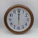 ◎◎ RHYTHM リズム フィットウェーブ563 掛け時計 電波時計 アナログ 8MY563SR ブラウン Bランク