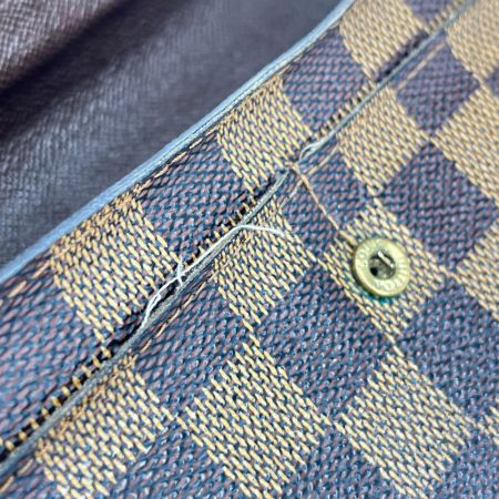 LOUIS VUITTON ルイヴィトン ダミエ ポルトフォイユ・サラ 長財布 N61734 ブラウン ボタン緩み有