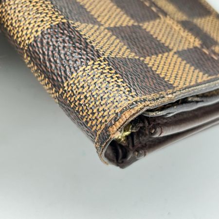 LOUIS VUITTON ルイヴィトン ダミエ ポルトフォイユ・サラ 長財布 N61734 ブラウン ボタン緩み有