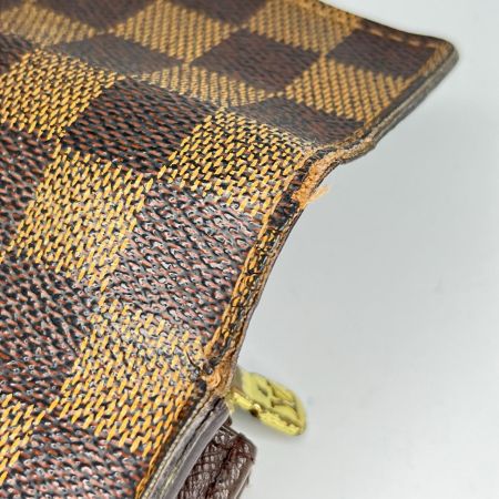 LOUIS VUITTON ルイヴィトン ダミエ ポルトフォイユ・サラ 長財布 N61734 ブラウン ボタン緩み有