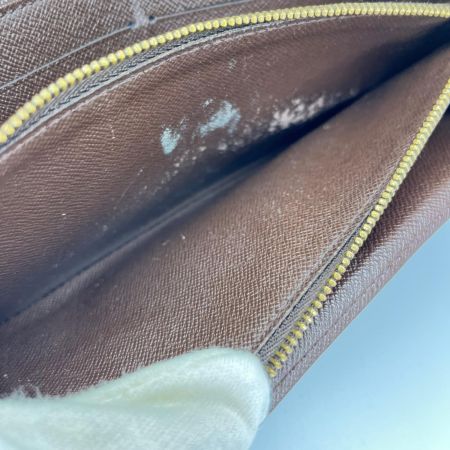 LOUIS VUITTON ルイヴィトン ダミエ ポルトフォイユ・サラ 長財布 N61734 ブラウン ボタン緩み有