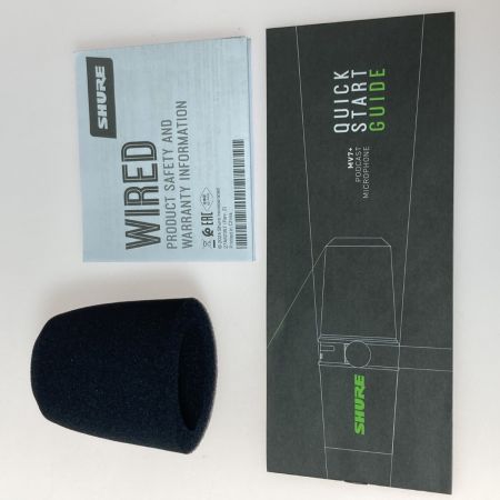  shure ポッドキャストマイクロホン ダイミナミックマイク USB-Cケーブル欠品 箱破れ有 mv7+