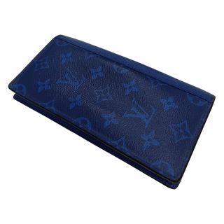 LOUIS VUITTON ルイヴィトン モノグラム タイガラマ ポルトフォイユブラザ 2つ折り長財布 M30297 ブルー 型崩れ有 NFC確認 LOUIS VUITTON ルイヴィトン モノグラム タイガラマ ポルトフォイユ