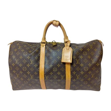  LOUIS VUITTON ルイヴィトン モノグラム キーポル50 ボストンバッグ M41426 ブラウン カギ欠品