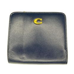 COACH コーチ エッセンシャル スリム ビルフォールド ウォレット 2つ折り財布 CCY13 ネイビー Bランク