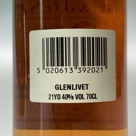  RDON & MACPHAIL スミス グレンリビット ライオンラベル ウイスキー 21年 700ml 40% 箱付 未開栓