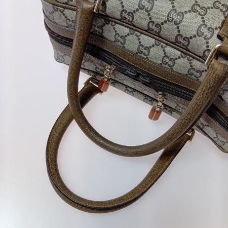  GUCCI グッチ GG PLUS ボストンバッグ ハンドバッグ ベージュ