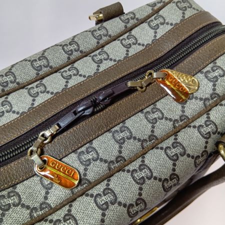  GUCCI グッチ GG PLUS ボストンバッグ ハンドバッグ ベージュ