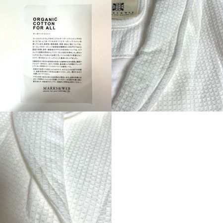  MARKS&WEB オーガニックコットン ワッフルバスローブ 　シミ汚れ有 ホワイト