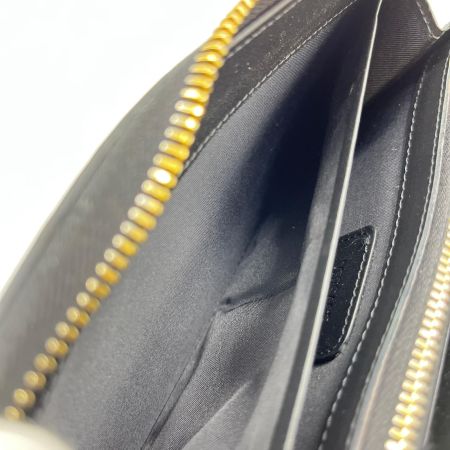  VERSACE ベルサーチ メデューサビギーエンブレム付き ロゴ入りレザーラウンドジッパー長財布 1006265 ブラック 箱付