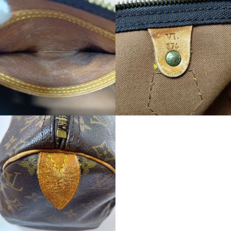  LOUIS VUITTON ルイヴィトン モノグラム スピーディ40 ボストンバッグ M41522 ブラウン ファスナー引手切れ有
