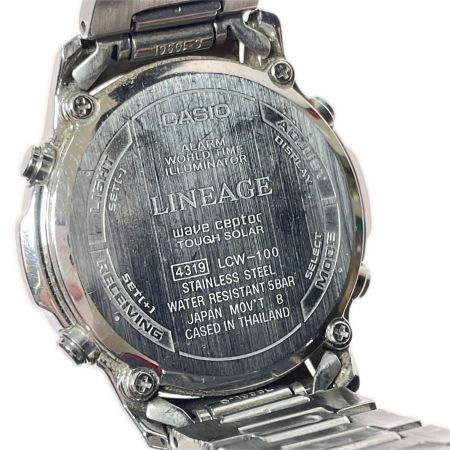  CASIO カシオ LINEAGE リニエージ 電波ソーラー メンズ 腕時計 本体のみ 傷有 LCW-100