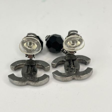 CHANEL シャネル ココマーク スイングイヤリング ラインストーン ブラック 箱付