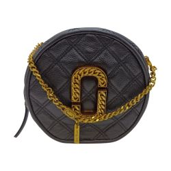 ◎◎ MARC JACOBS マークジェイコブス ザステータス ラウンド ハンドバッグ ショルダーバッグ M0015815 ブラック Bランク