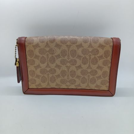  COACH コーチ シグネチャー ターンロック ショルダーバッグ 31070 ブラウン