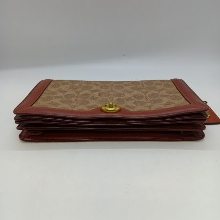  COACH コーチ シグネチャー ターンロック ショルダーバッグ 31070 ブラウン