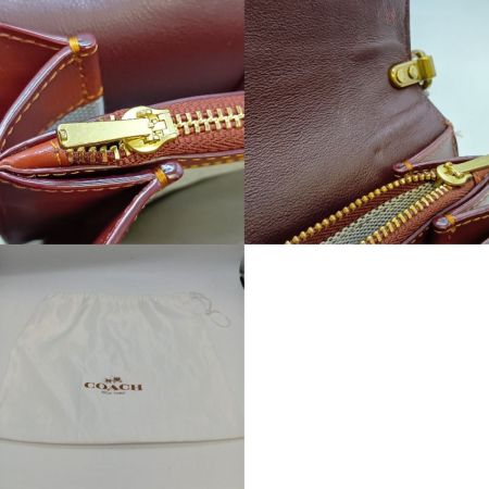  COACH コーチ シグネチャー ターンロック ショルダーバッグ 31070 ブラウン