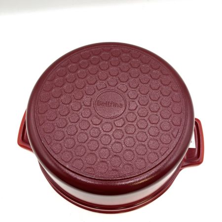  ベルフィーナ  THE PRIME 無水調理パン22cm 両手鍋 レッド
