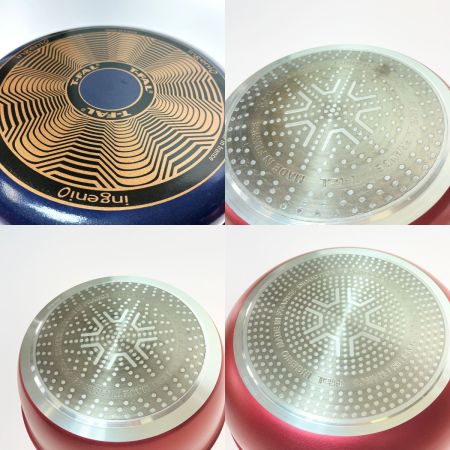  T-fal ティファール フライパン　取っ手1　ガス火対応1　ＩＨ対応2　取っ手付きＩＨ対応1　蓋2　計7点セット キズ・ヨゴレ有