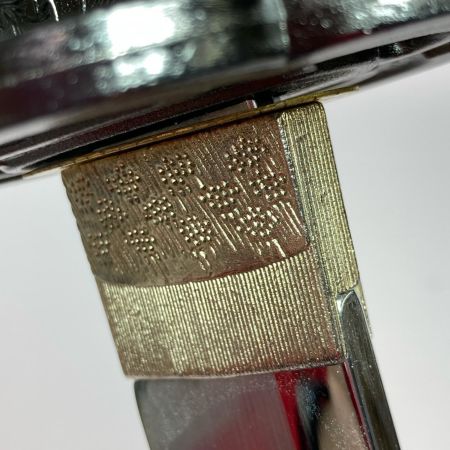   模造刀 鶴丸国長 匠刀房 木爪四方透かし鍔 銀鼡塗り鞘 金具・下緒緩み有 NEU-153