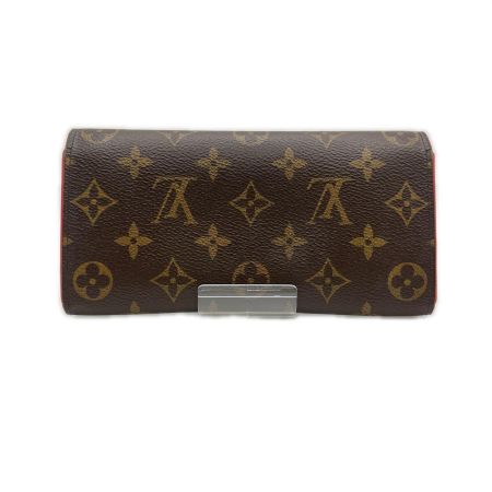  LOUIS VUITTON ルイヴィトン 長財布 モノグラム ポルトフォイユ・エミリー M62941 ポピーレッド