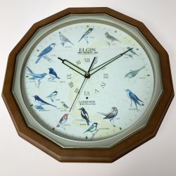 ◎◎ ELGIN エルジン 電波時計 掛け時計 野鳥電波掛け時計 Cランク